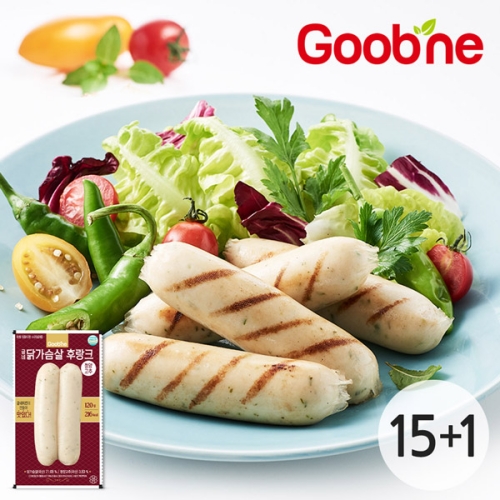 [굽네] 닭가슴살 후랑크 청양고추 120g 15+1팩