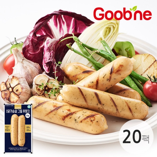 [굽네] 닭가슴살 그릴후랑크 마늘 120g 20팩