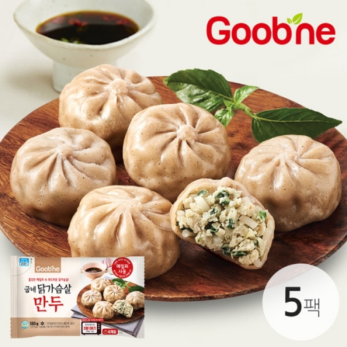 [굽네] 닭가슴살 만두 180g (6개입) 5팩