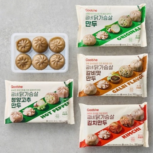 [굽네] 닭가슴살 만두 4종 4팩