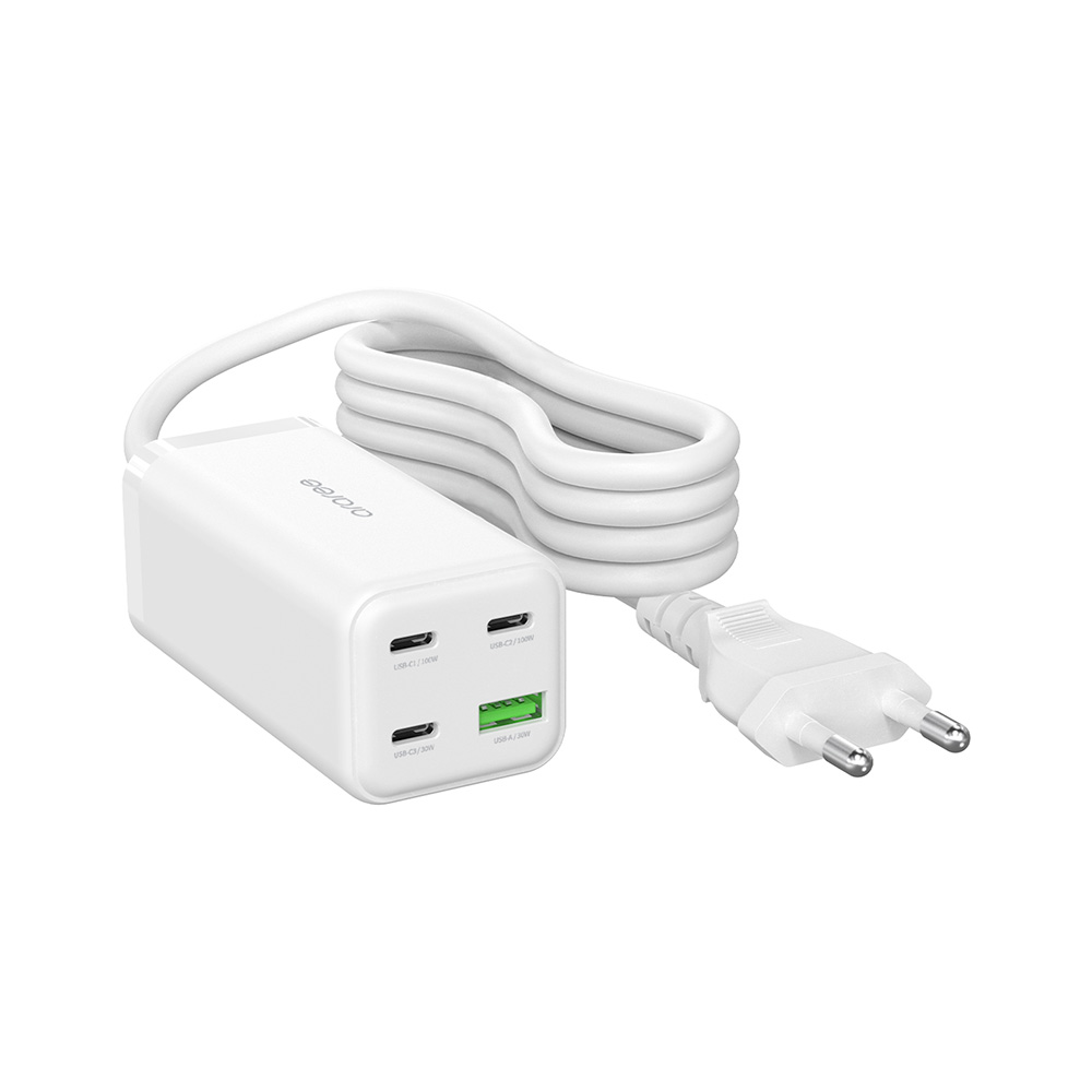 [아라리] GaN 4포트 1.5M 전원선일체형 충전어댑터 볼트100