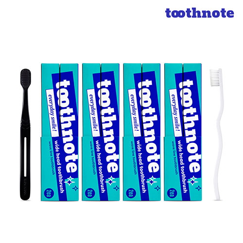 [투스노트] 미세모 와이드 칫솔 Wave Line 4박스 (8개입)