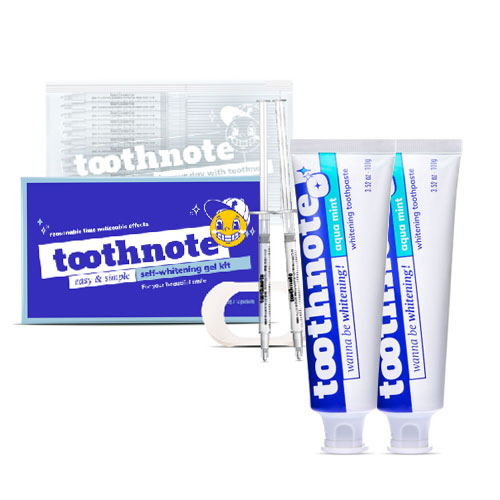 [투스노트] 화이트닝겔 2주+미백치약 100g 2종 세트