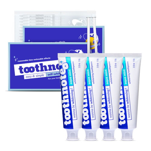 [투스노트] 화이트닝겔 4주+미백치약 100g 2종 세트 x 2개