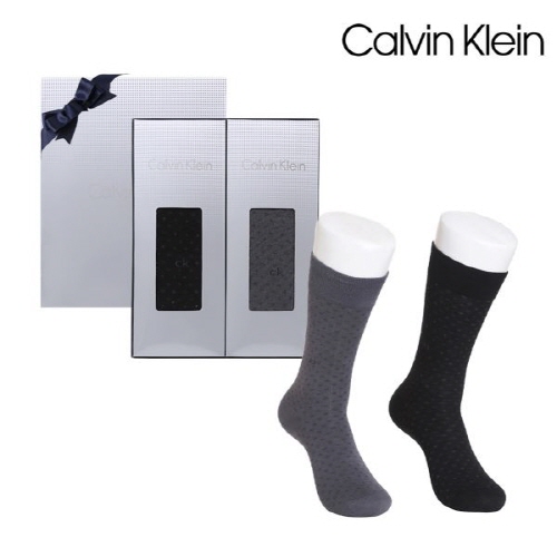 [만원의행복][캘빈클라인] 신사양말 도트 2족 세트(프리미엄라인)