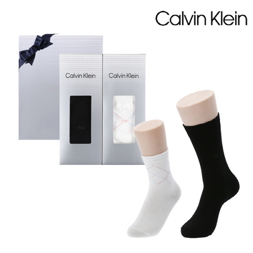[만원의행복][캘빈클라인] 신사 숙녀 혼합 양말2족 세트(프리미엄라인)