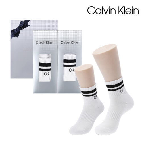 [만원의행복][캘빈클라인] 남녀 캐주얼 스포츠 파일 양말2족 세트(프리미엄라인)