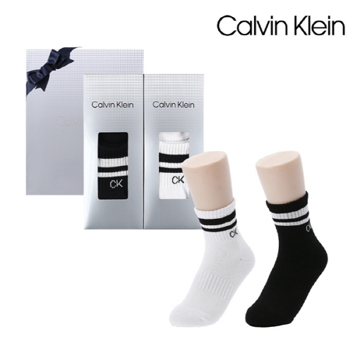 [만원의행복][캘빈클라인] 여성 캐주얼 스포츠 파일 양말2족 세트(프리미엄라인)