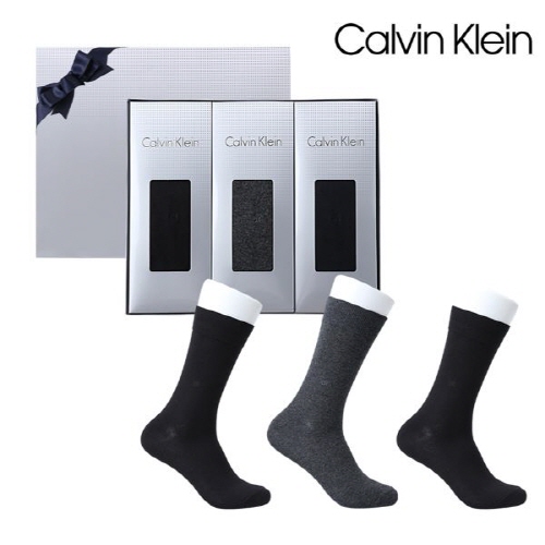 [만원의행복][캘빈클라인] 신사양말 단색 3족 세트(프리미엄라인)