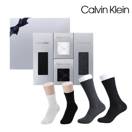 [캘빈클라인] 신사 숙녀 혼합 양말4족 세트(프리미엄라인)