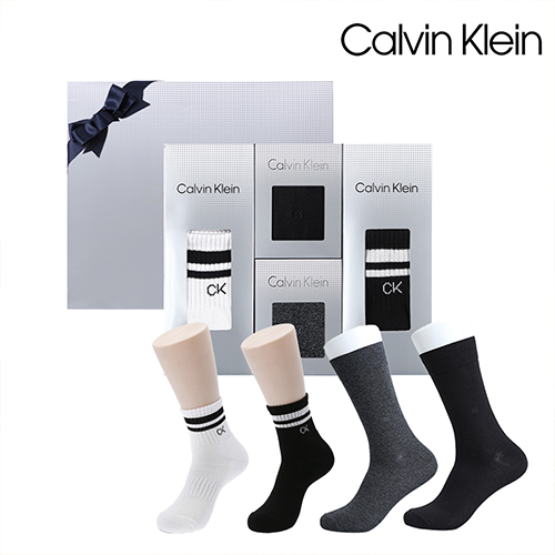 [캘빈클라인] 남성 양말 혼합 4족세트 (프리미엄라인)