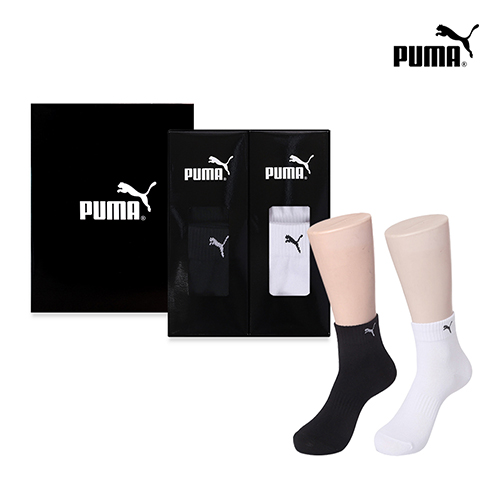 [만원의행복][퓨마] 남성 캐쥬얼 겸용 스포츠 중목양말 2족세트