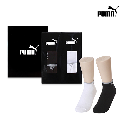 [만원의행복][퓨마] 여성 캐쥬얼 겸용 스포츠 중목양말 2족세트