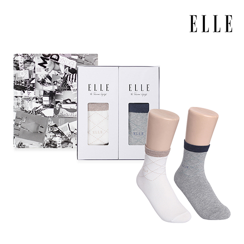 [만원의행복][엘르] 숙녀 양말 2족세트