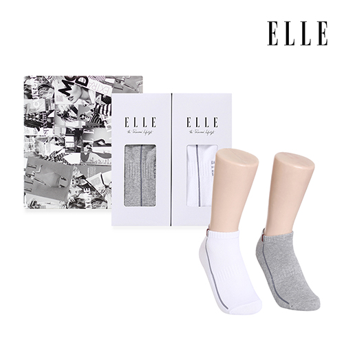 [만원의행복][엘르] 여성 스니커즈 양말 2족세트