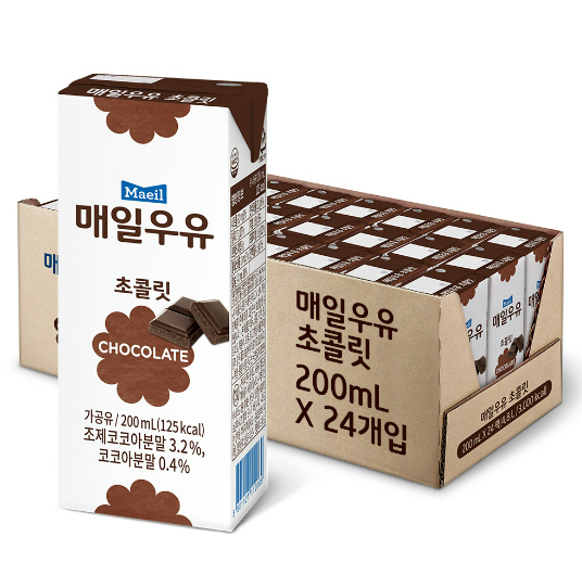 [매일우유] 멸균 초콜릿 200ml x 24개입