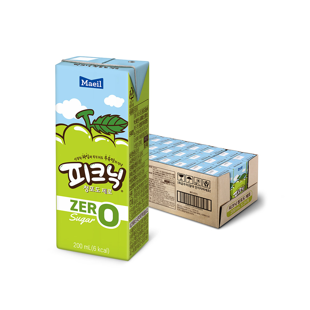 [만원의행복][매일] 피크닉 제로 청포도 200ml x 24개입