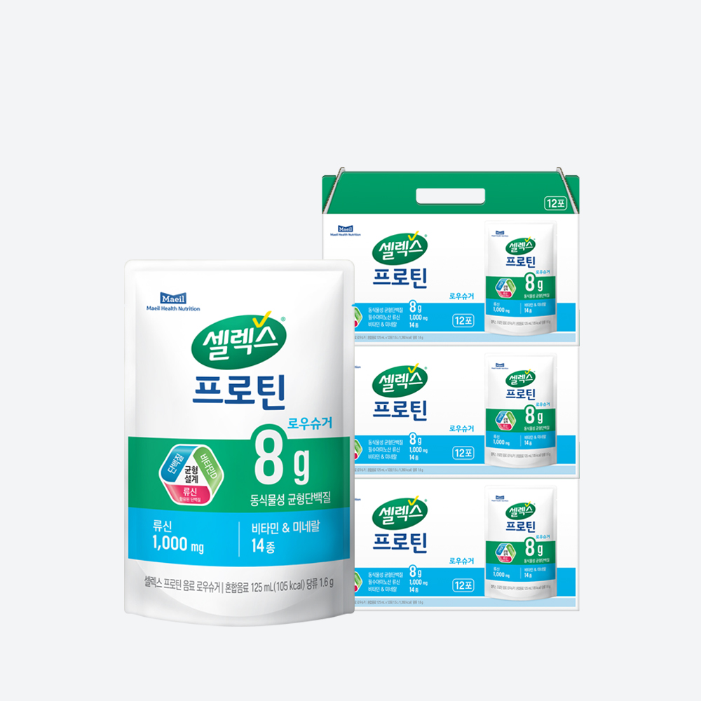 셀렉스 프로틴 로슈거 음료 125ml x 36팩(파우치)