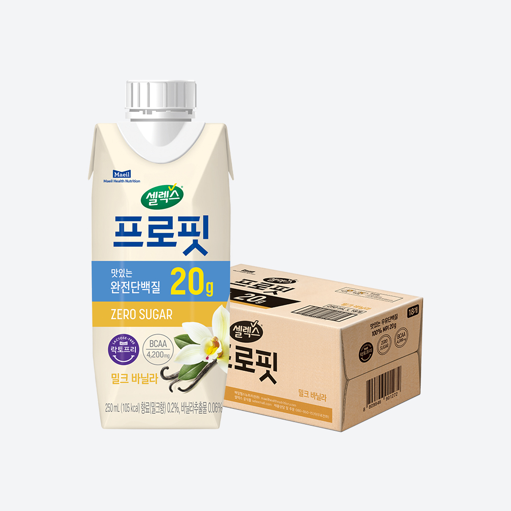 셀렉스 프로핏 밀크 바닐라(250ML) 18입 2박스