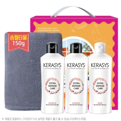 [만원의행복][AK] 송월 타올150g 애경케라시스샴푸180용기2P 린스180용기(4종)
