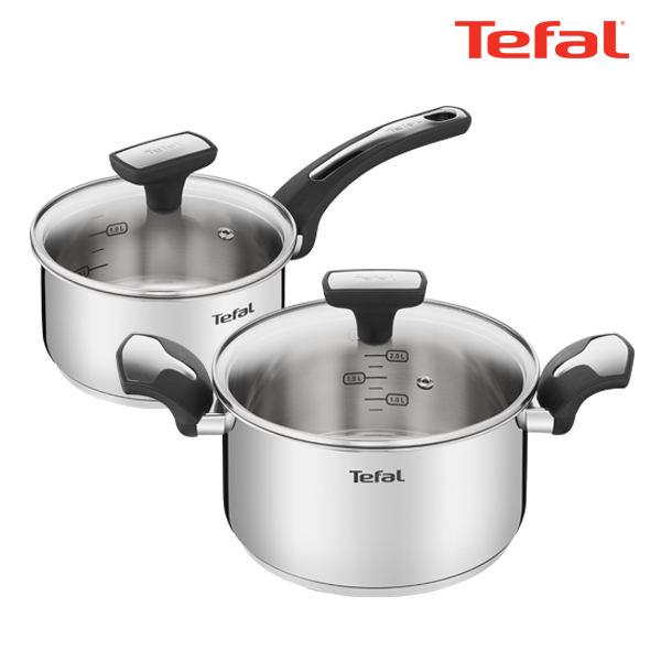 테팔 팬&냄비 IH 뉴이모션 2종세트 (편수냄비 16cm + 양수냄비 20cm)
