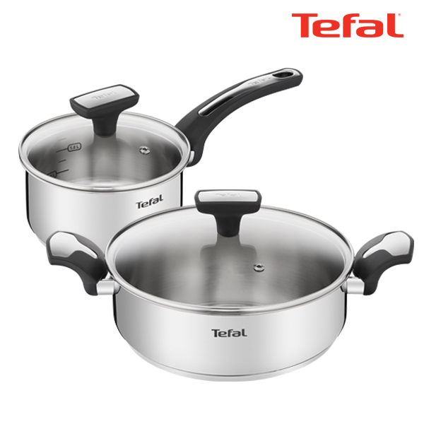 테팔 팬&냄비 IH 뉴이모션 2종세트 (편수냄비 16cm + 전골냄비 24cm)