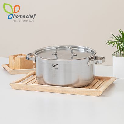 [홈셰프] SrO 통3중 스텐 양수냄비24Cm