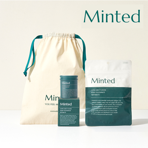 [민티드] 울트라민트 고체치약 더스트백 선물세트