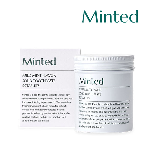 [민티드] 마일드민트 고체치약 90정(1.5개월분)