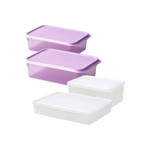 [신제품]데비마이어데비박스혼합선물세트4호라벤더퍼플냉장+스노우화이트냉동(라밴더퍼플(냉장)-900ml1개,1300ml1개,스노우화이트(냉동)-1000ml1개,1500ml1개)