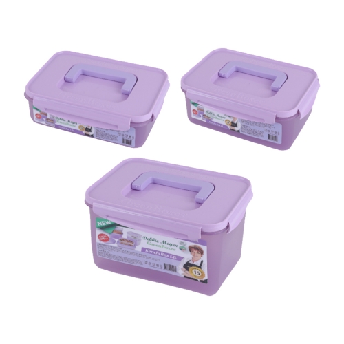 [신제품]데비마이어김치통세트3호(라벤더퍼플)(1.5리터1개,2.1리터1개,5.1리터1개)