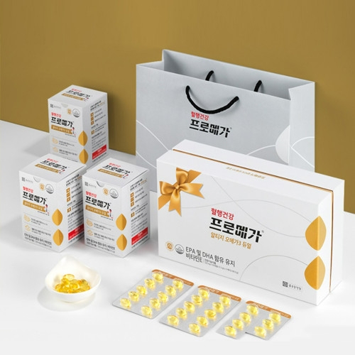 [종근당건강] 프로메가 알티지 오메가3 듀얼 선물세트(60캡슐*3EA)