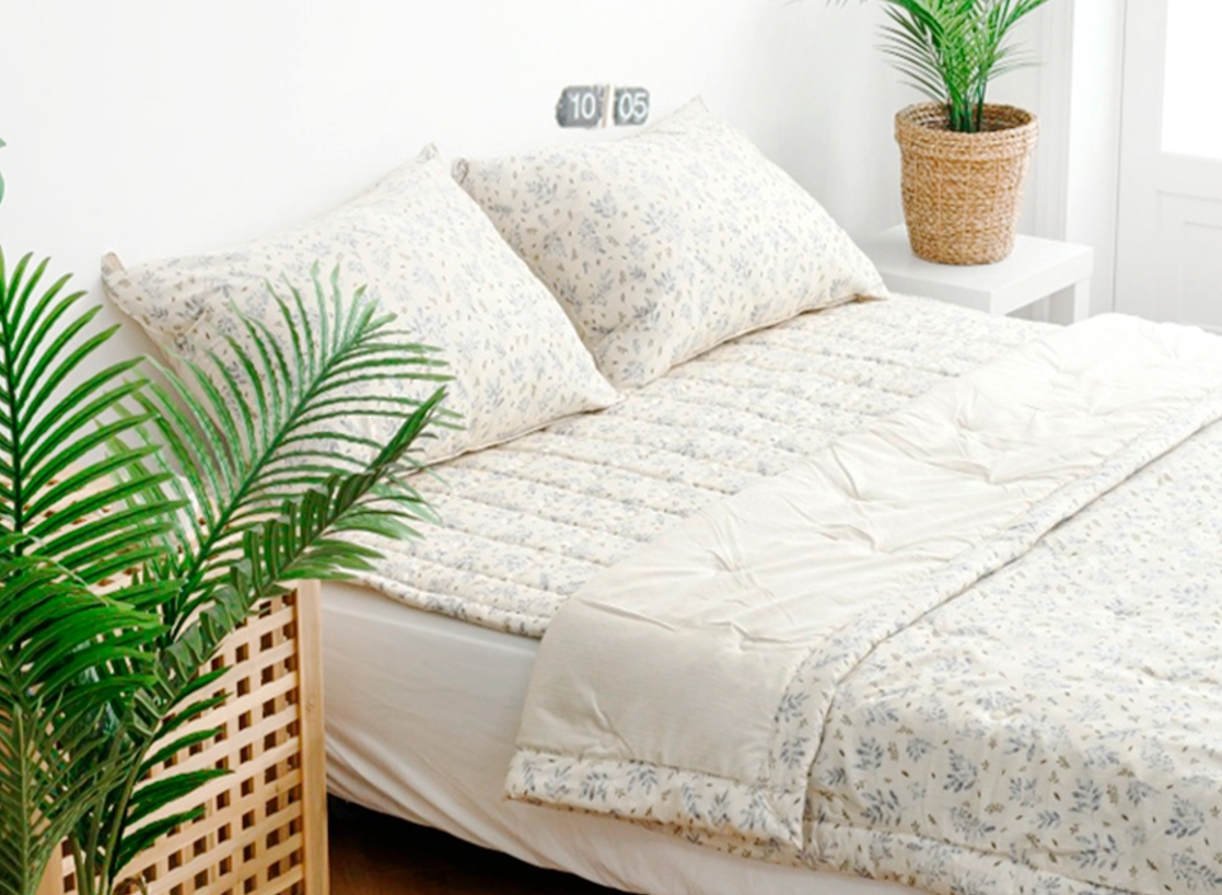 [Guy Laroche] 세미마이크로 바닐라 믹스 침구 세트 Q(이불+패드+베게커버2ea)