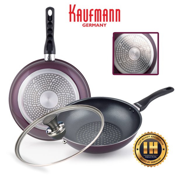 [카우프만] 퍼플 인덕션 프라이팬 3P세트(G형)  KPF-G3P