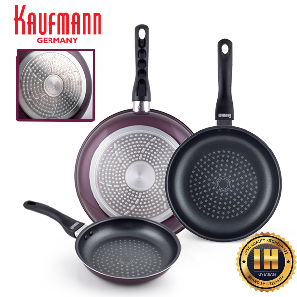 [카우프만] 퍼플 인덕션 프라이팬 3P세트(B형)  KPF-B3P