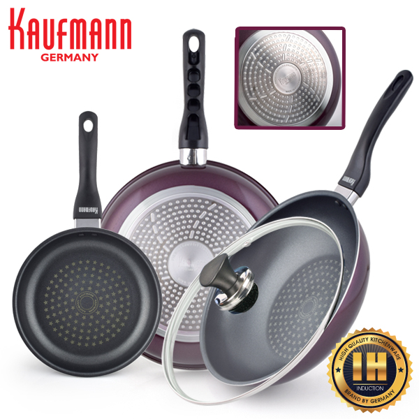 [카우프만] 퍼플 인덕션 프라이팬 4P세트(G형)  KPF-G4P