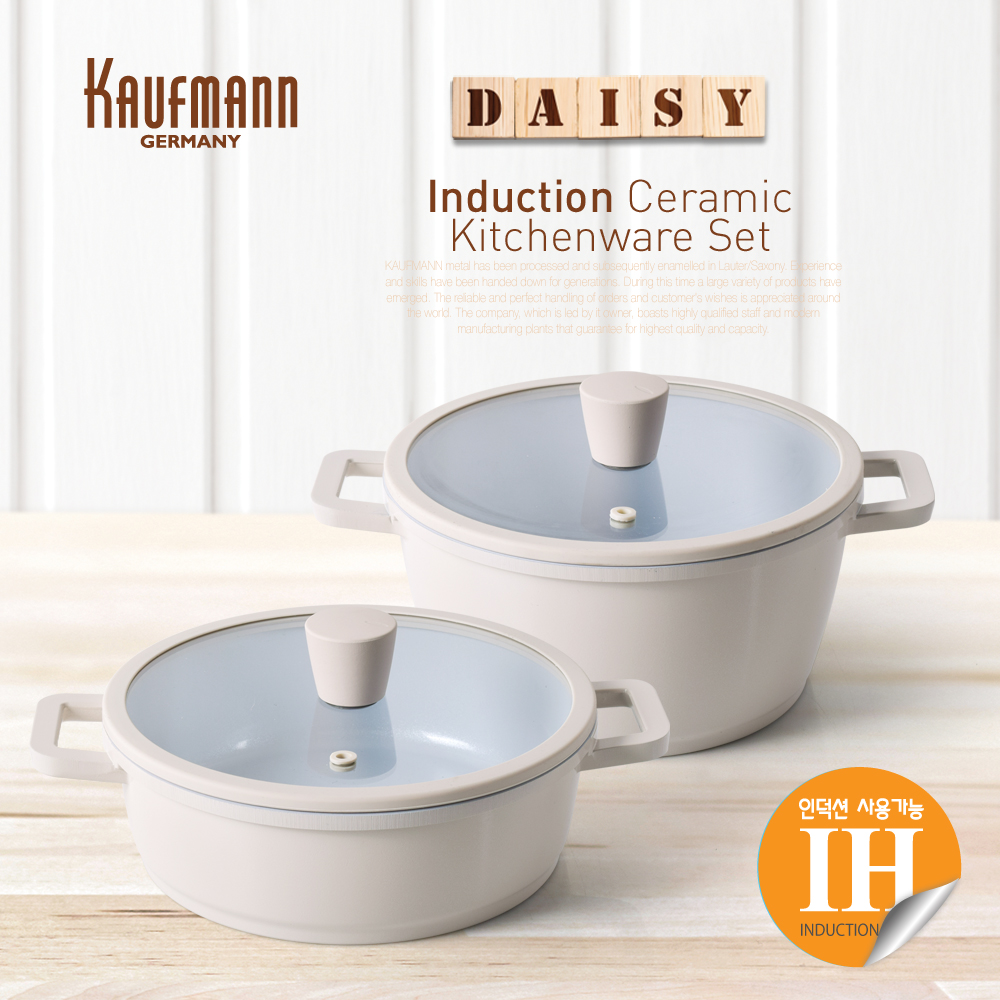 [카우프만] 데이지 인덕션 냄비 2종 세트(C형)  KDIC-C4P