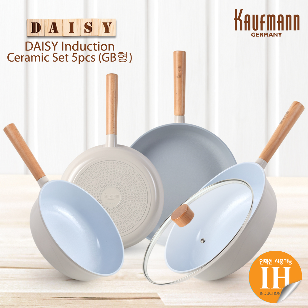 [카우프만] 데이지 인덕션 프라이팬 5P세트(GB형) KDIF-GB5P