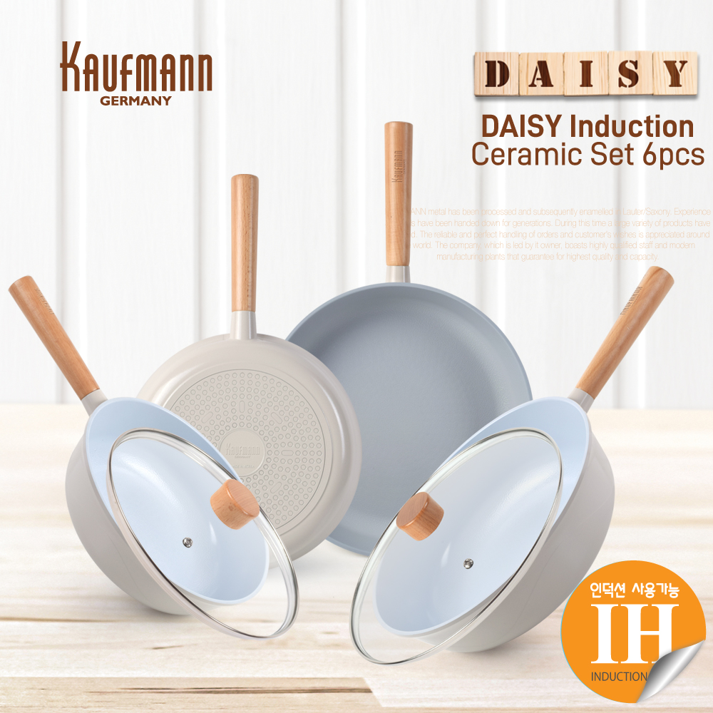 [카우프만] 데이지 인덕션 프라이팬 6P세트  KDIF-6P