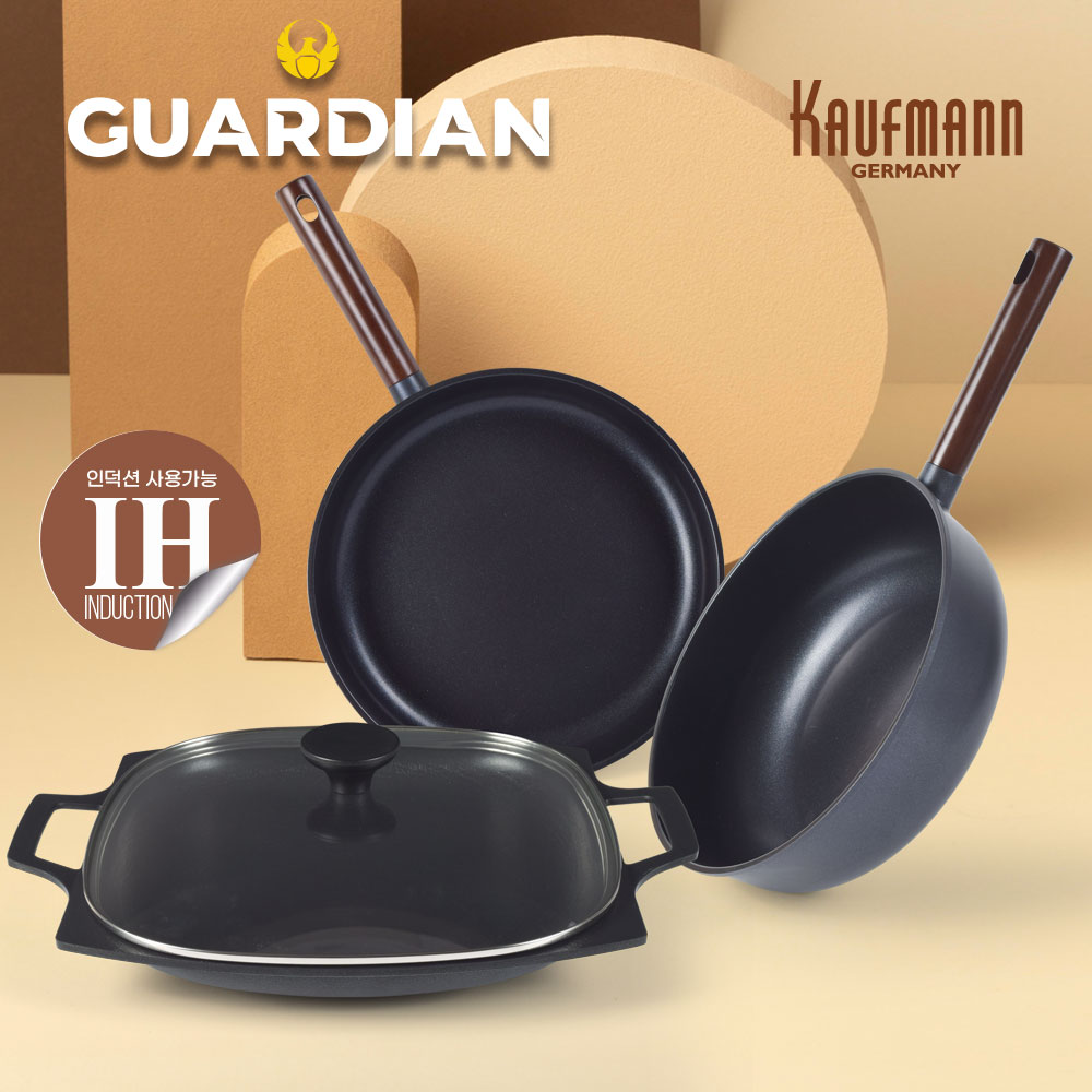 카우프만 가디언 인덕션 그리들 웍팬 3종 세트(GR형)  KGIF-GR4P