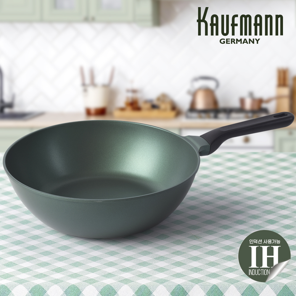 [카우프만] 올리브 인덕션 28cm 궁중팬  KOIF-28W