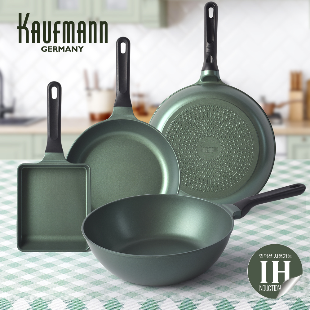 [카우프만] 올리브 인덕션 프라이팬 4종 세트(B형)  KOIF-B4P