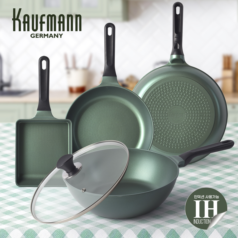 [카우프만] 올리브 인덕션 프라이팬 5종 세트(G형)  KOIF-G5P