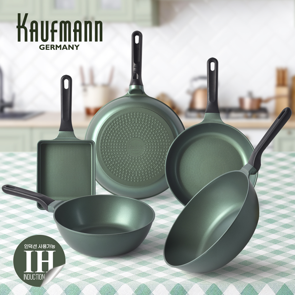 [카우프만] 올리브 인덕션 프라이팬 5종 세트  KOIF-5P