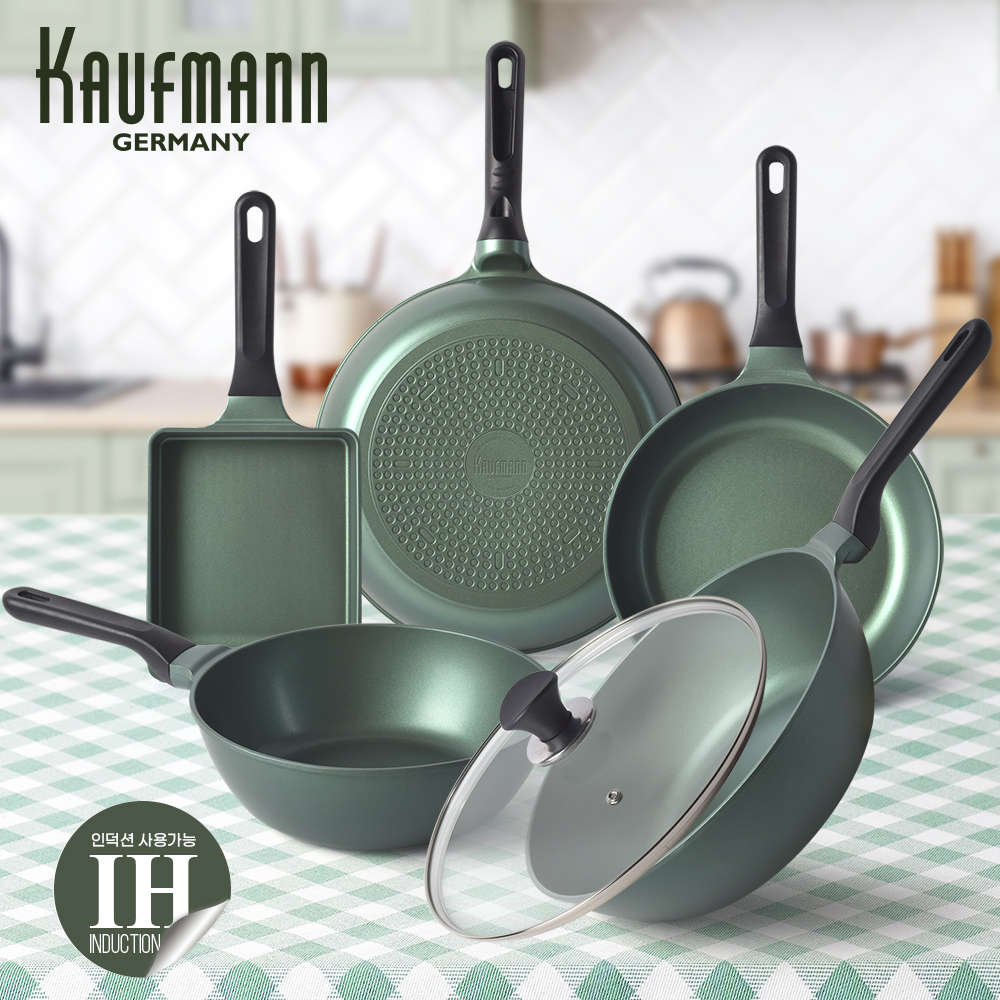 [카우프만] 올리브 인덕션 프라이팬 6종 세트 KOIF-6P