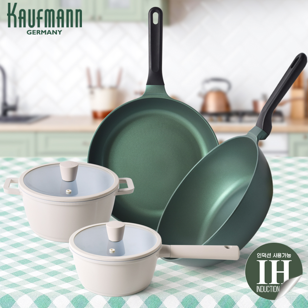 [카우프만] 올리브그린 주방 6P 세트(B형) KOIC-B6P