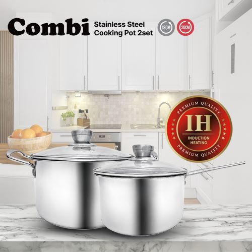 [이노쿡] 콤비 스테인리스 냄비 2종세트(18편수+20양수)