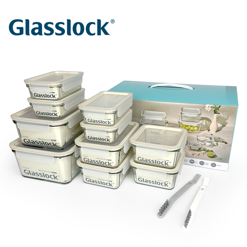 [글라스락] 센스 12조 세트 (10조+세척솔2) FTRC-NS-00004