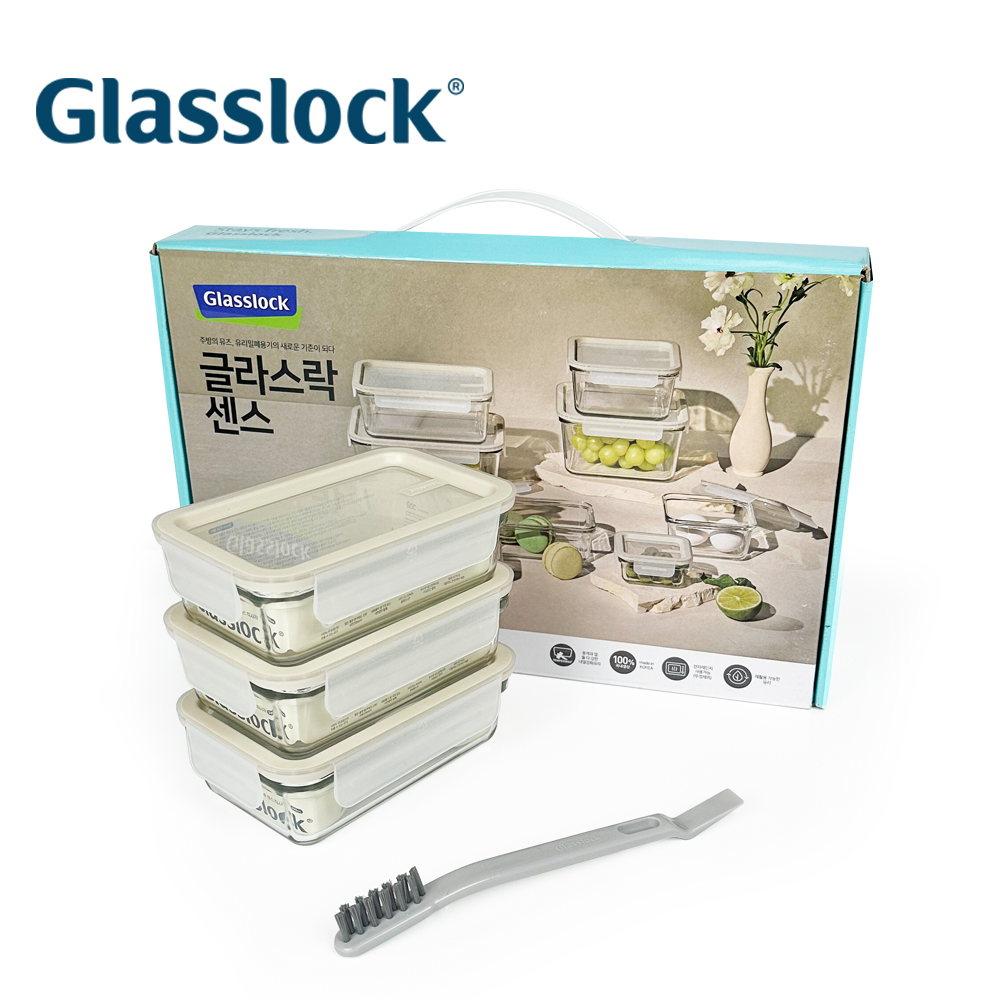 [글라스락] 센스 4조 세트(3조+세척솔1) FTRC-NS-00006