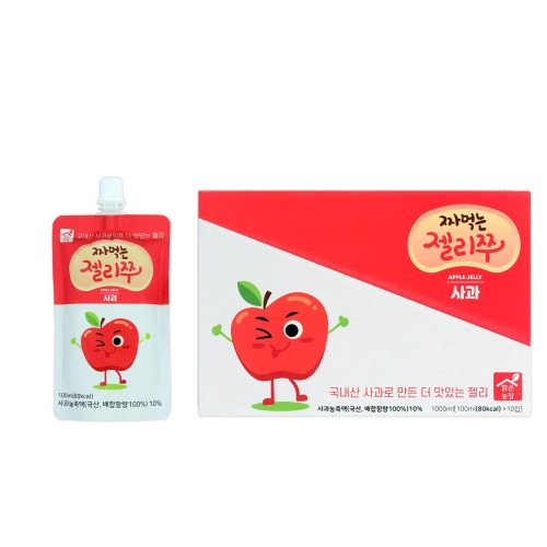 [맑은농장] 짜먹는 젤리쭈사과 100ml×30포